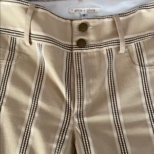 Vintage Alice + Olivia Textured Flare Pants